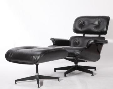 Eames Lounge Chair Replica All Black Edition