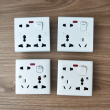 Wholesale 13A 1 Gang 8 Pin or 6 Pin MK Switch Socket for Pakistan and Bangladesh Market