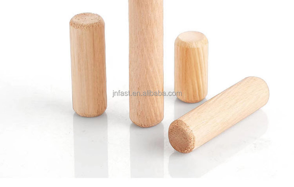China Manufacturer New Product Wooden Dowel Shaw Furniture Connector Straight Grain Twill Cork Solid Pin Beech Wedge Wood Pegs