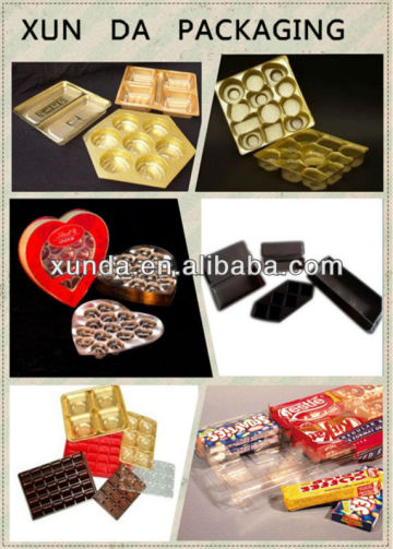 Customizing Plastic Chocolate Packaging Tray Of Different Shape