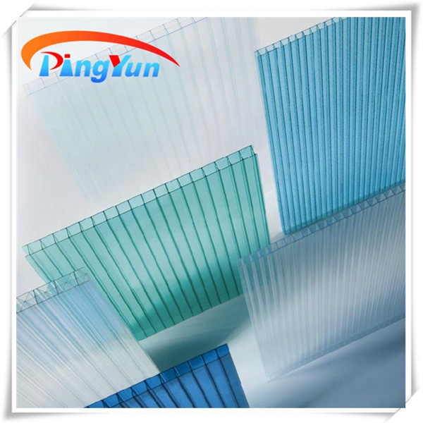 Sun Board 4mm Wall Wall PC Sheet Sheet for Bus Stop Multi Twin Wall Pollecarbonate ورقة