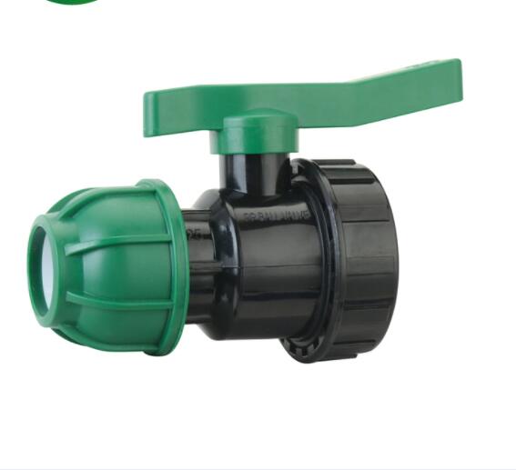 Single Female Union Ball Valve F for Irrigation Water Supply PP Compression Fitting