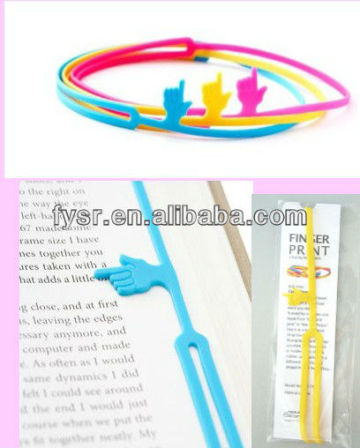 finger elastic silicone bookmark for reading