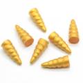 Gold Farbe 25mm 3D Mini Horn Harz Charms DIY Schmuck Halskette Haarschmuck Harz Cabochons Dekoration