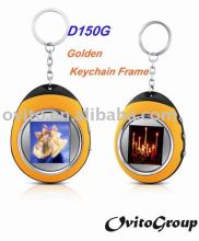 1.5 inch Oval Digital Photo Frame Key Chain White (DP150G)