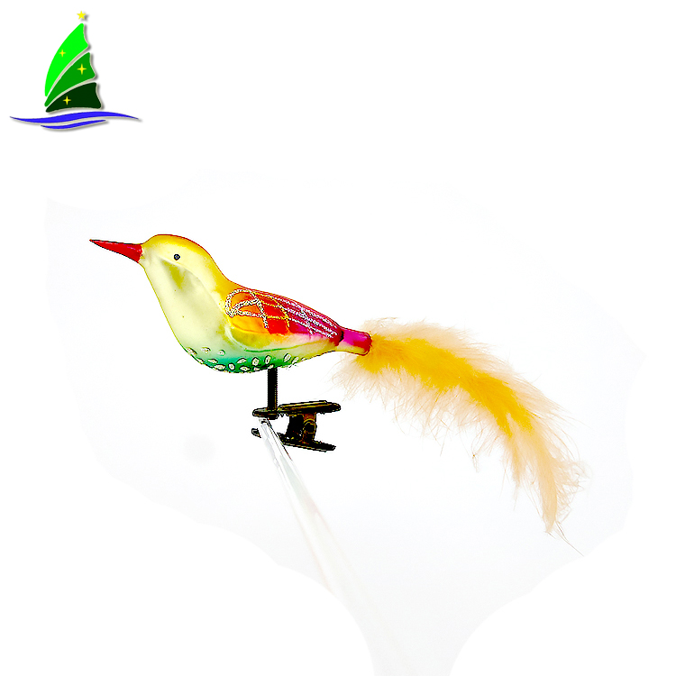Decoração de pássaro de vidro pendurado Glass Hanging Bird Decoration