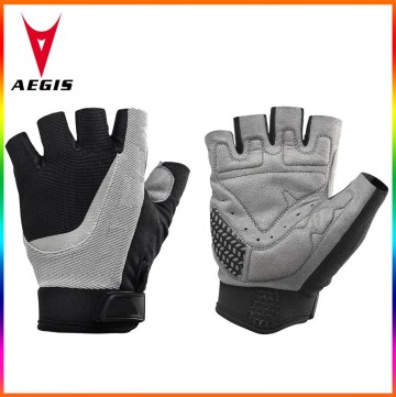 Short Finger cycling Gloves Fingerless Sport Gloves Gym gloves Black