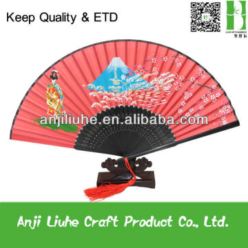 Japanese style silk fabric dancing fans