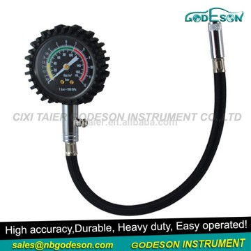 60mm chrome plated case tire pressure gauge