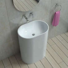 Hot Sale Solid Surface Freestanding Bathroom Wash Basin PW03