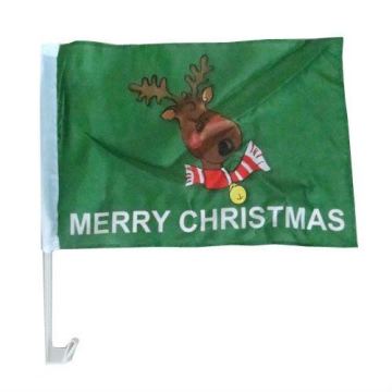 Polyester Window Car Flag For Christmas