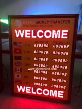 guangzhou 1 inch currency exchange rate board display