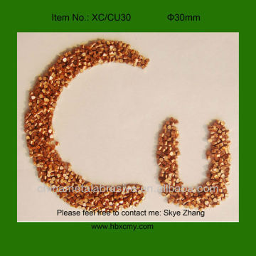 Copper material shot blasting