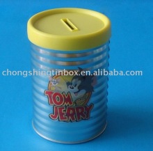 Round Coin Tin Can