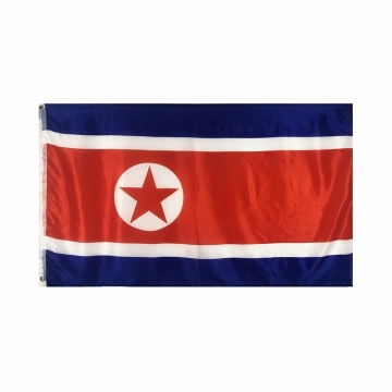 People's Republic of Korea national flag printed polyester