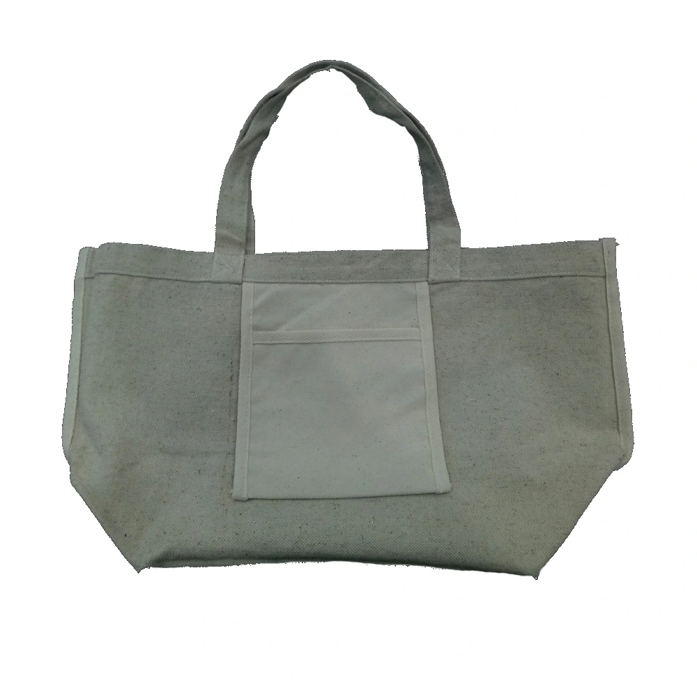 Qingdao Factory Eco-Friendly Body Material Handles Recyclable Organic Cotton Hemp Canvas Linen Shopping Bag