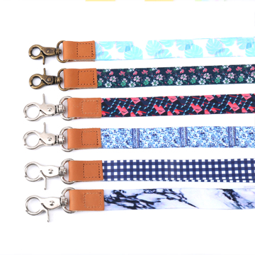 Custom Leather Keychain Lanyard for Keys