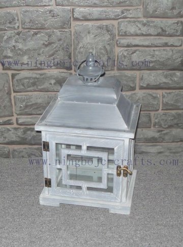 wood hurricane candle lantern