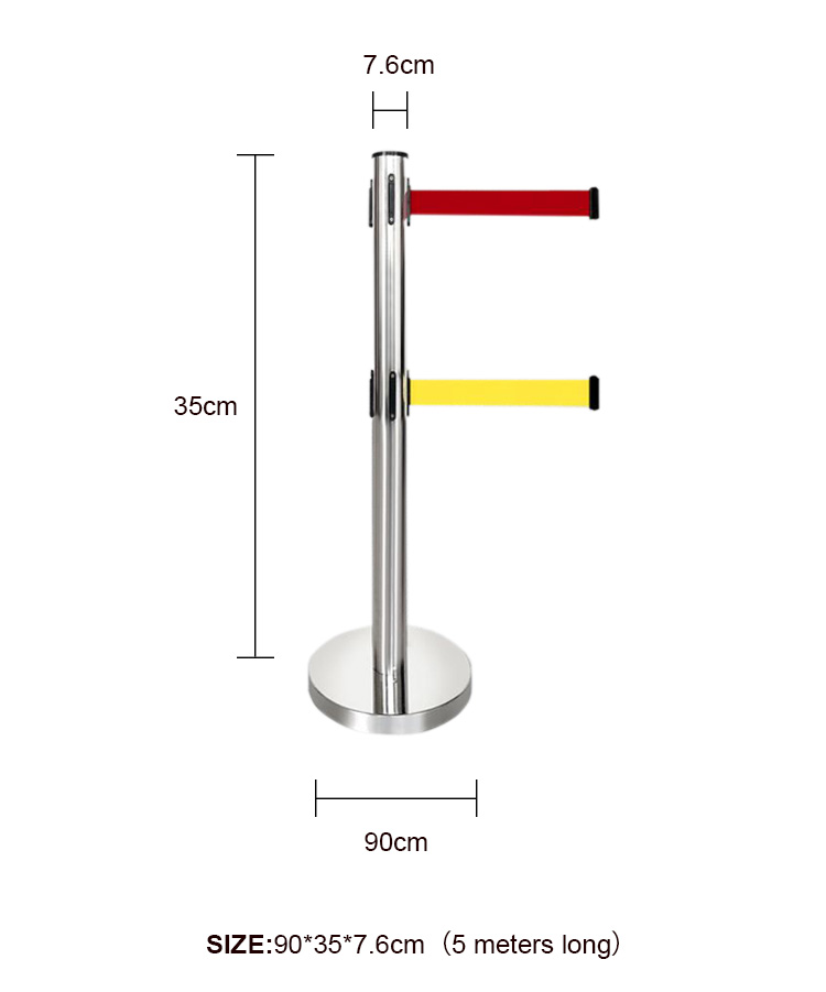 Double Belt Retractable Barrier Road Block Barriers, Safe Isolation Barrier/