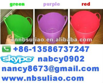 plastic buckets and basins