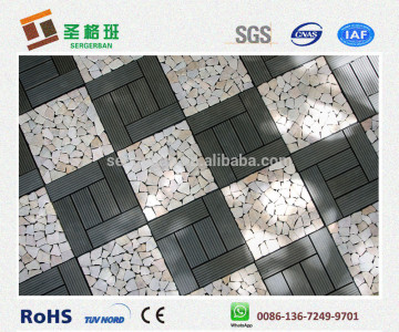 UV resistant composite tile/WPC DIY tile/plastic DIY decking