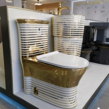 Luxury Gold Toilet Bowl Set - Golden Toilet Bowl