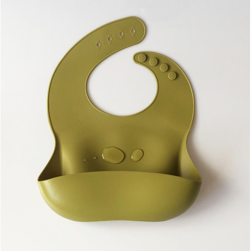 BPA Gratis Silikon Warna Solid Baby Bib