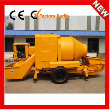 Best Diesel hydraulic mobile concrete mixer with pump for constructions