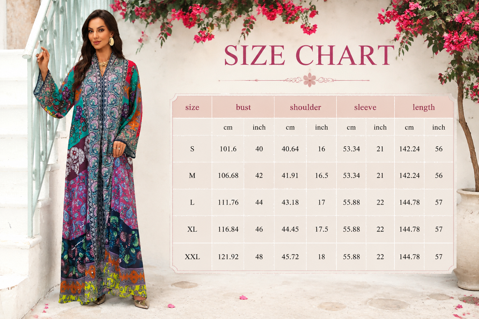 لباس ماکسی بدلیجات با چاپ گل Floral Printed Rhinestone Maxi Dress