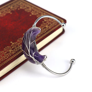 Silver Tree Of Life Natural Stone Moon Bracelets