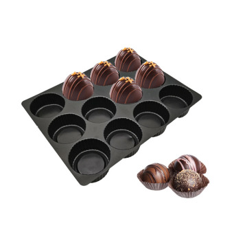 Oanpaste swarte plastic Chocolate BLISTE TRAY PAPS