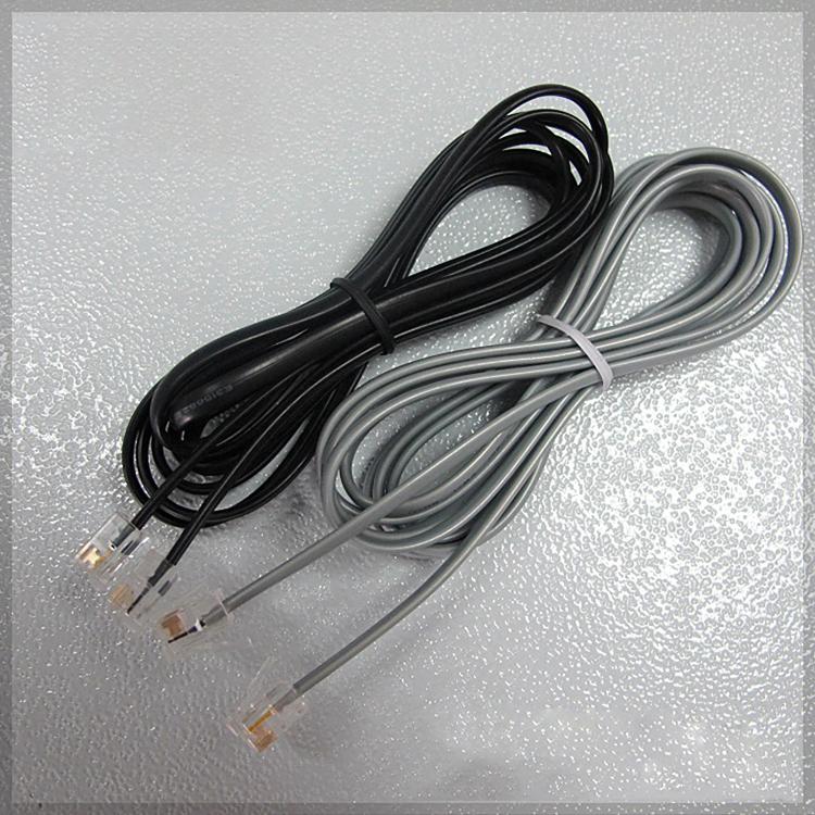 Male to Male 1m 2m 3m RJ9 RJ11 RJ12 6P4C Intercom Telephone Cable