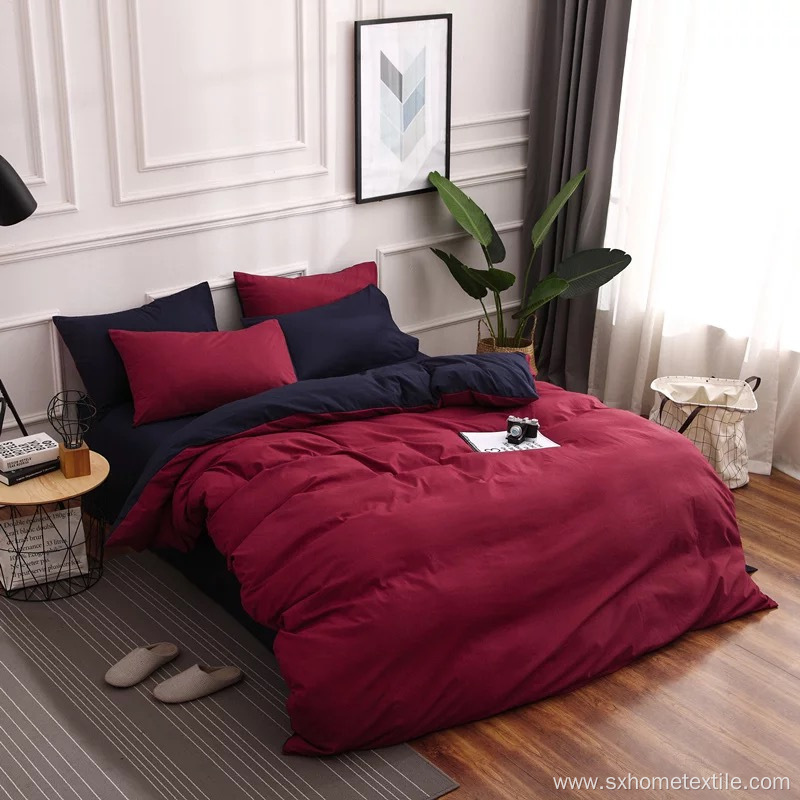 home use solid color duvet set