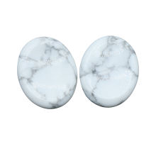 Natural Crystal Gemstone Howlite Worry Stone: A Vibrant Massage Healing Tool for Stress Relief