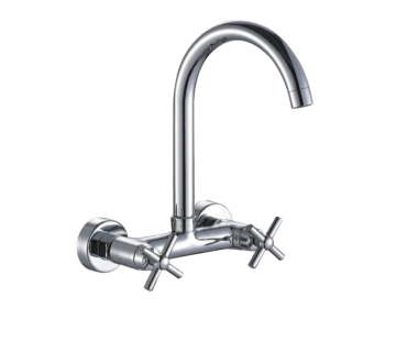 Wall mounted double handle Kitchen sink mixer tap