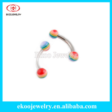Polyresin Rainbow Gay Pride Eyebrow Ring
