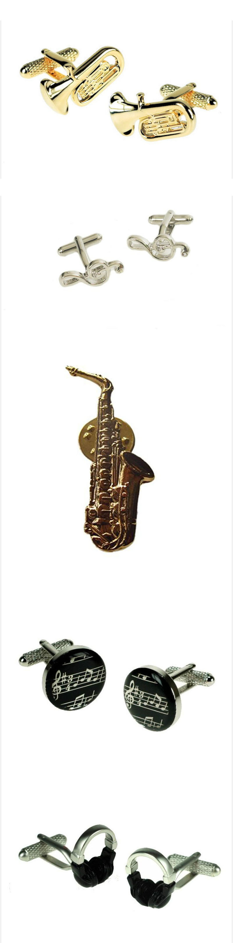 Enamel Tuba Musical Cufflinks