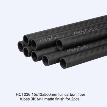 Tubos / Tuberías de fibra de carbono mate de sarga 3K