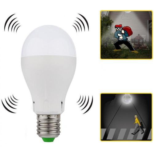 7W Cool White LED Bulb dengan Microwave Sensor