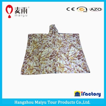Maiyu large cool square stylish camouflage parachute target pvc raincoat