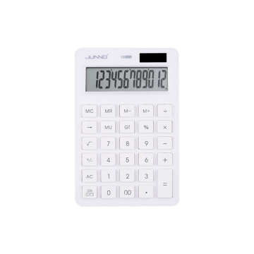 Simple pure white 12-digit counting calculator