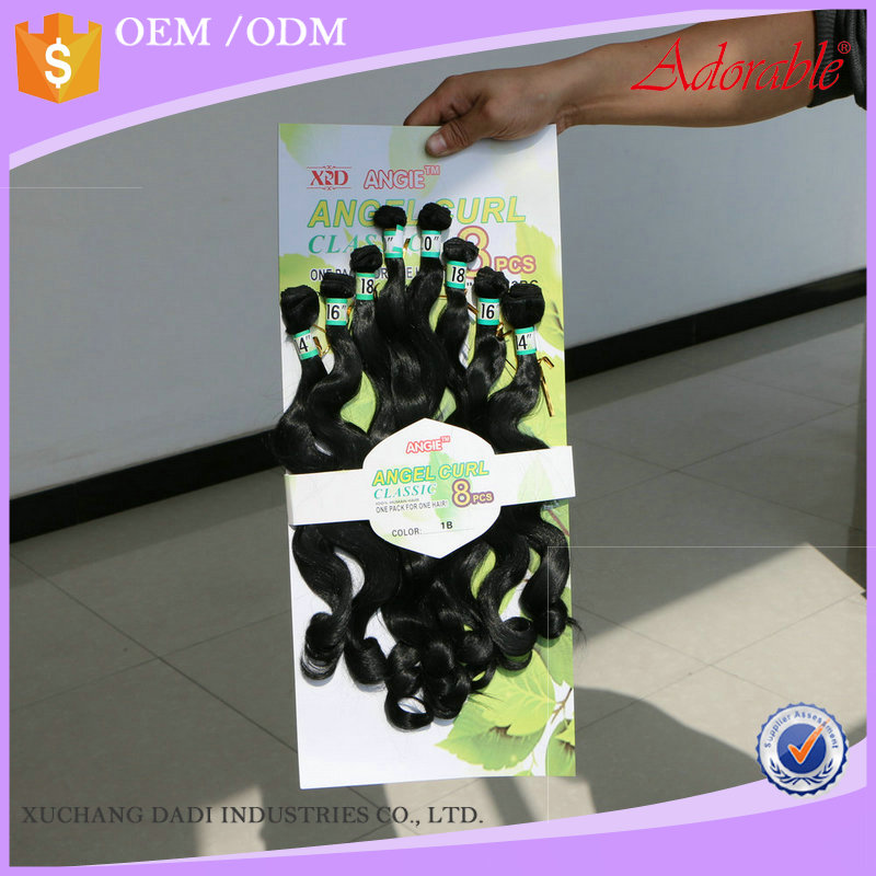 artifical hair weft body wave 8pc in one pack angel curl classic heat resistant loose wave 200g best Synthetic Hair Weaving