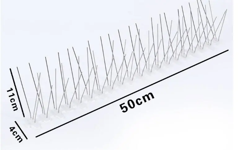 25cm 30 Spikes PC Base and 304 Stainless Steel Unassembled Bird Spikes