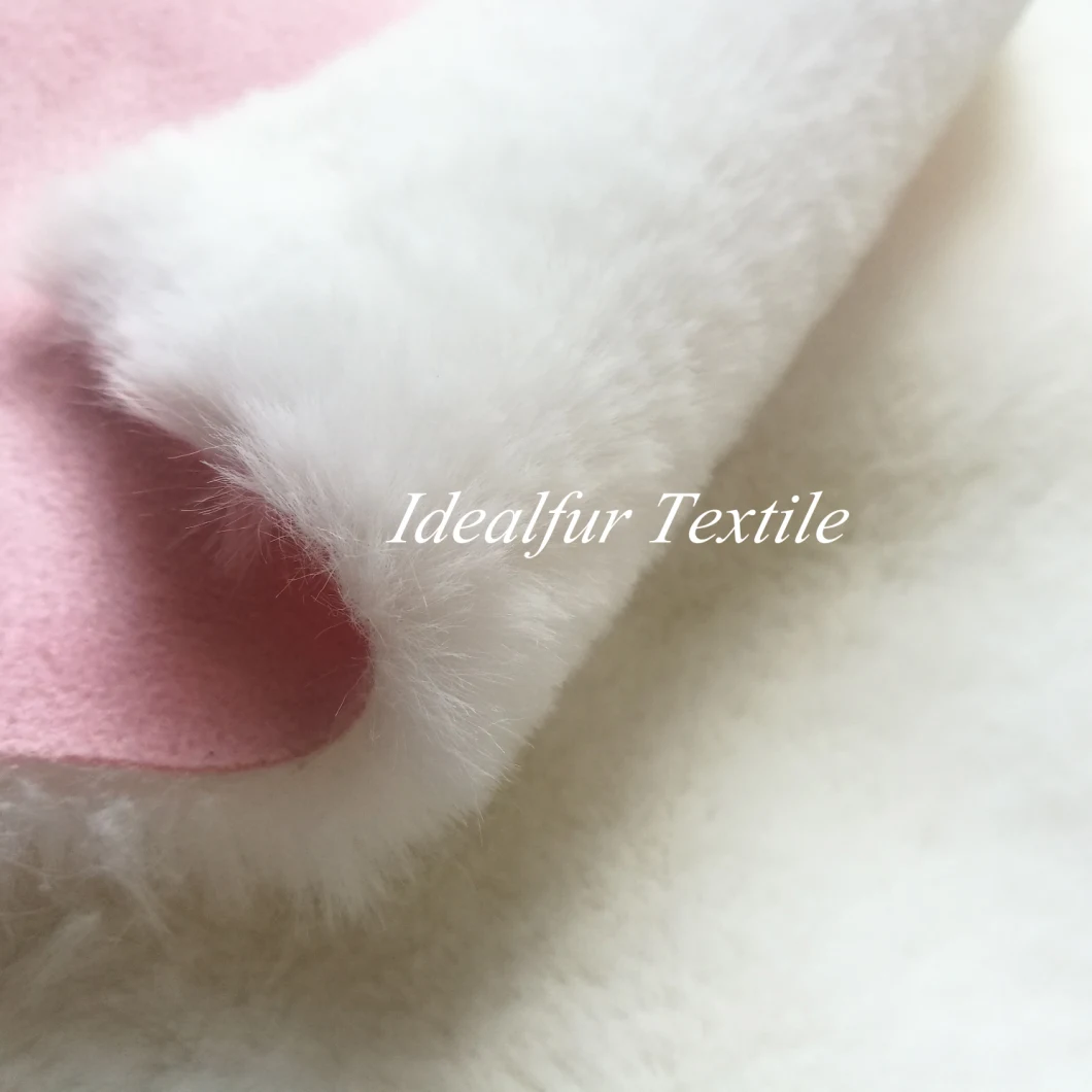 White Super Soft Rabbit Faux Fur with Bonded
