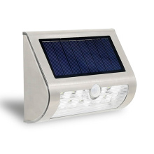 9LED Solar Lamp PIR Motion Sensor Waterproof IP44 Outdoor Lighting Wireless Stainless Steel Solar Wall Light
