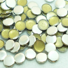 3mm Flat Round Nailheads Iron-On Silver Tone