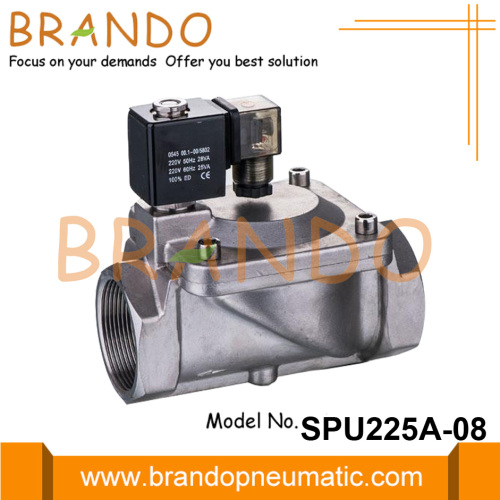 SPU225A-08 Shako Tipi Paslanmaz Çelik Solenoid Valf 1&#39;&#39;