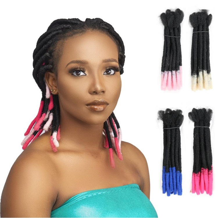 Dreadlocks Ombre Color Crochet Braids Soft Goddess Faux Locs