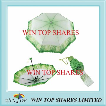 Particular 3 Folds Cabbage Vegetable Souvenir Umbrella