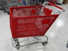 Supermarket Large Plastic Grocery Shopping Cart for Wal-mart Hypermarket